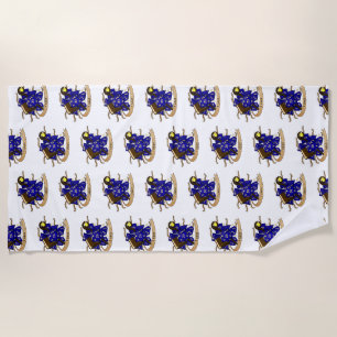 Wizard Dice Design Beach Towel