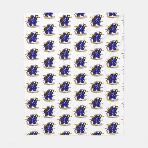 Wizard Dice Design Fleece Blanket