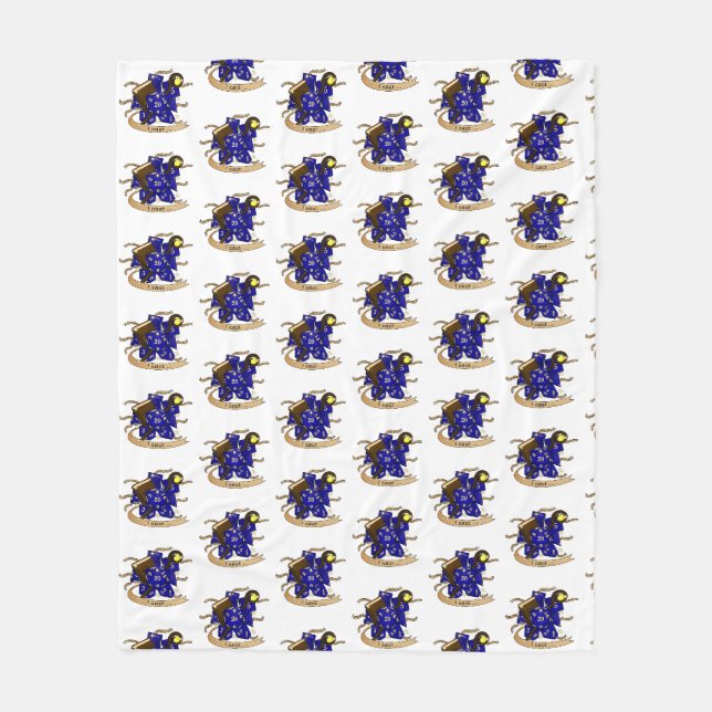 Wizard Dice Design Fleece Blanket (Front)