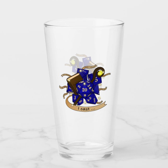 Wizard Dice Design Glass (Front)