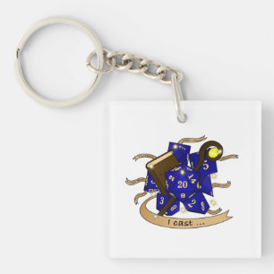Wizard Dice Design Key Ring