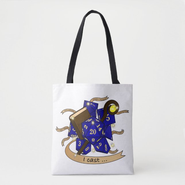 Wizard Dice Design Tote Bag (Front)