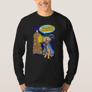 Wizard Dog Golden Retriever Magic Wand Casting Spe T-Shirt