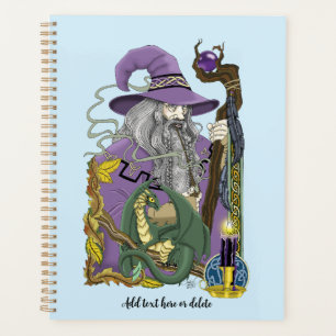 Wizard Dragon Fantasy Purple Planner