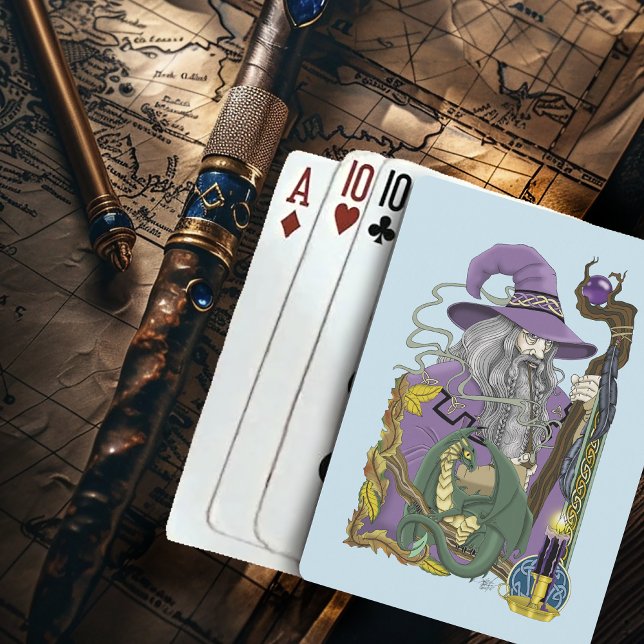 Wizard Dragon Fantasy Purple Playing Cards (Creator Uploaded)
