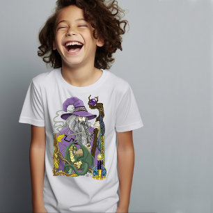 Wizard Dragon Fantasy Purple T-Shirt