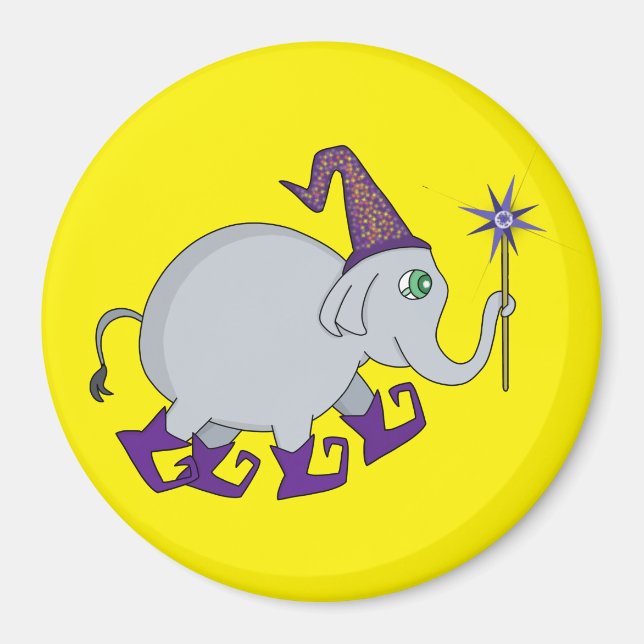 Wizard Elephant Magnet (Front)