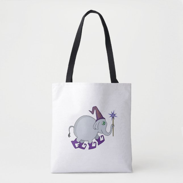 Wizard Elephant Tote Bag (Front)
