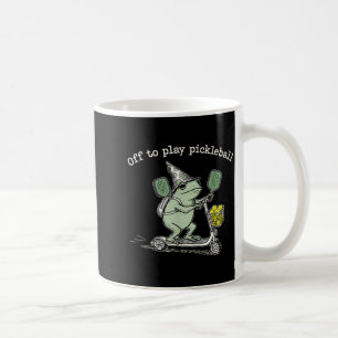 Wizard Frog Hold Racket Scooter Ride Off To Play P Coffee Mug