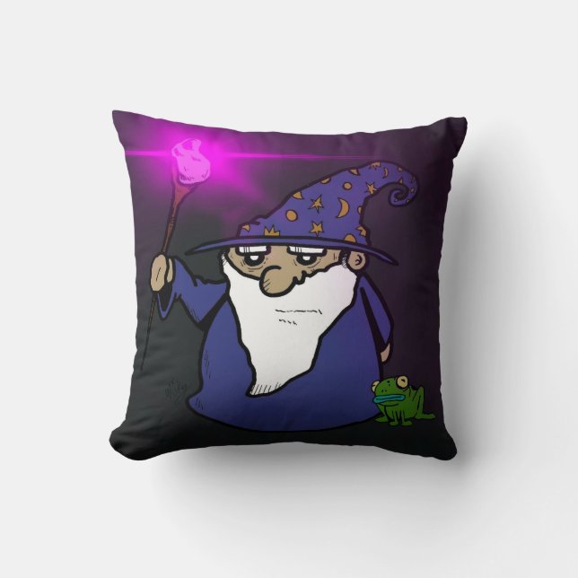 Wizard & Frog Pillow (Front)