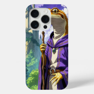 "Wizard Gecko – Retro Anime Medieval Magic iPhone 15 Pro Case