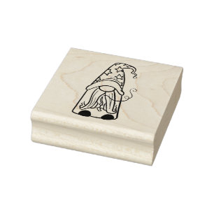 Wizard Gnome Wood Art Stamp
