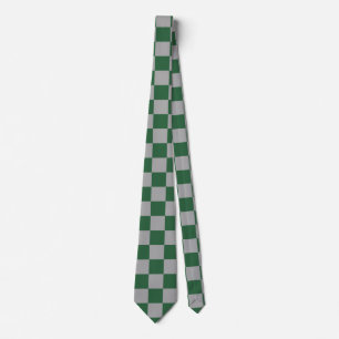 Wizard Green and Grey Chequered Tie