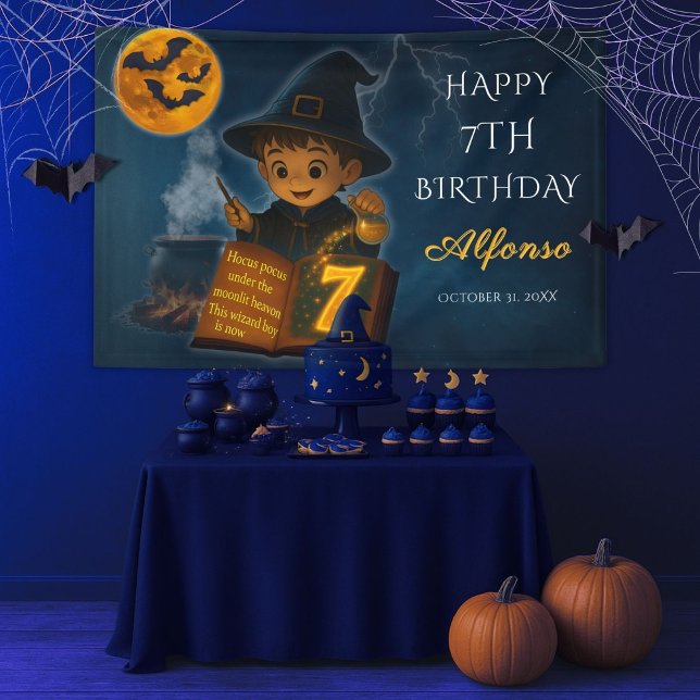 Wizard Halloween Birthday Party Banner (Creator Uploaded)