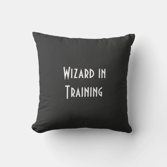 wizard in training black CUSHION gift (Front)