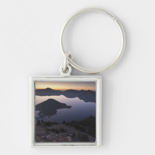 Wizard Island at dawn, Crater Lake National Park Key Ring