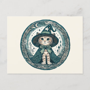 Wizard Kitty cat Postcard