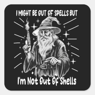 Wizard Magic Magician Funny Wizard Joke Square Sticker