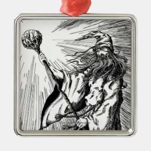 Wizard Metal Ornament
