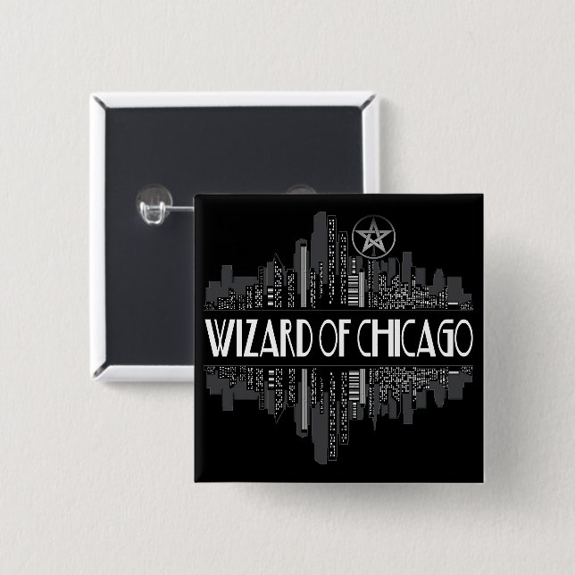 Wizard Of Chicago Dresden Fans 15 Cm Square Badge (Front & Back)