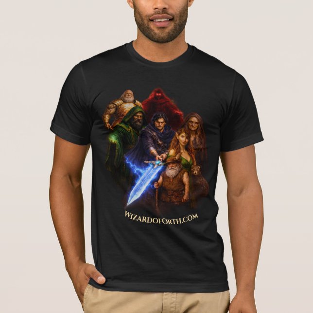 Wizard of Orth – Heroes & Villains Fantasy T-Shirt (Front)