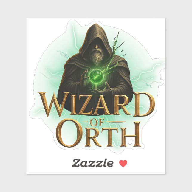 Wizard of Orth Logo Sticker – Magical Emblem (Sheet)