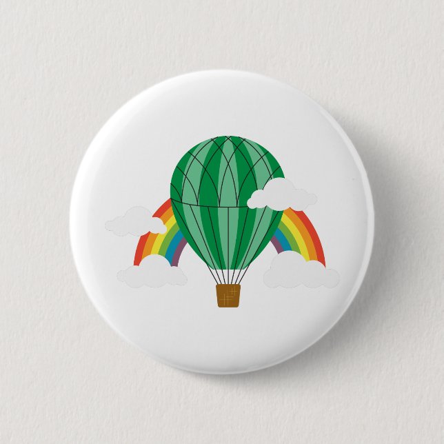 Wizard Of Oz Balloon 6 Cm Round Badge (Front)