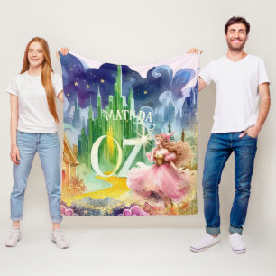 Wizard of Oz Birthday Good Witch Custom Decor Fleece Blanket