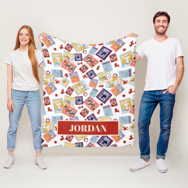 Wizard of Oz™ Character Print Toss Pattern Fleece Blanket (In Situ)