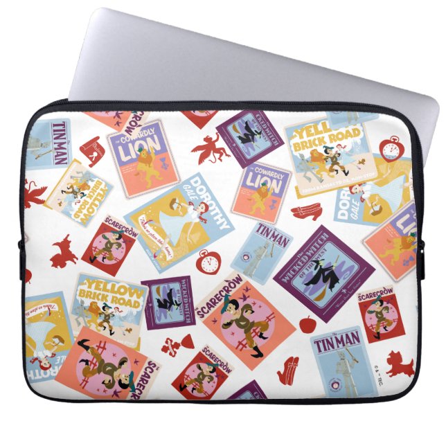 Wizard of Oz™ Character Print Toss Pattern Laptop Sleeve (Front)