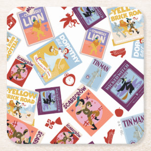 Wizard of Oz™ Character Print Toss Pattern Square Paper Coaster