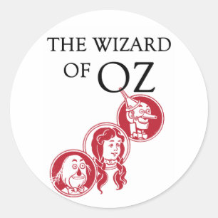 Wizard of Oz Characters Classic Round Sticker