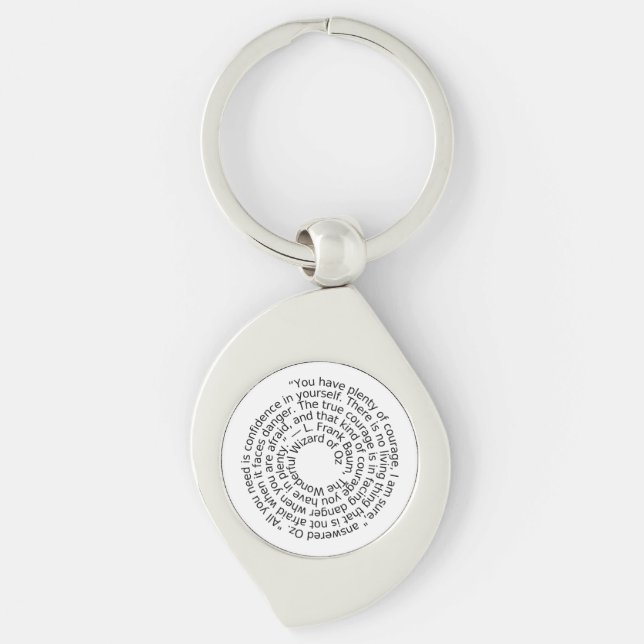 Wizard of Oz courage quote keychain (Front)