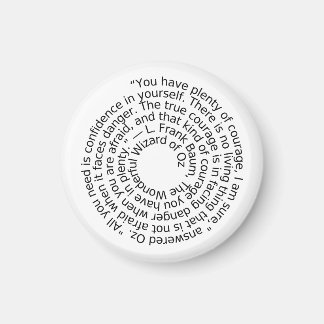 Wizard of Oz courage quote magnet