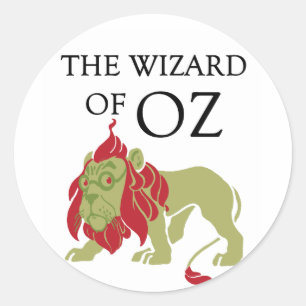 Wizard of Oz Cowardly Lion Classic Round Sticker