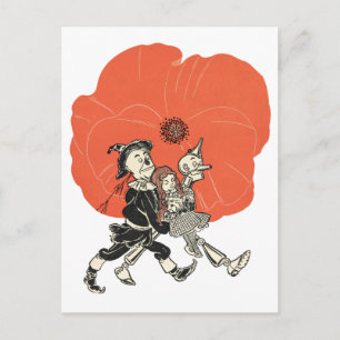 Wizard of Oz Dorothy and Poppies Postcard