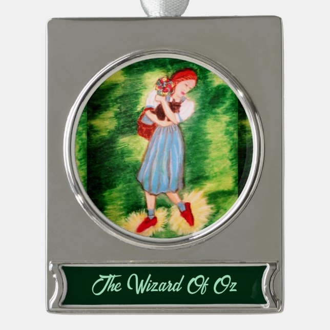 WIZARD OF OZ DOROTHY Banner Ornament (Front)