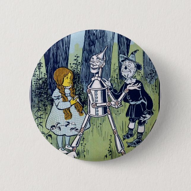 Wizard of Oz Dorothy Tin Woodsman Scarecrow 6 Cm Round Badge (Front)
