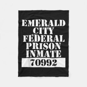 Wizard Of Oz Emerald City Inmate Prisoner Costume Fleece Blanket