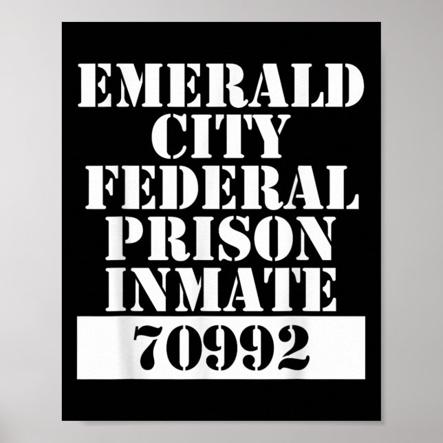 Wizard Of Oz Emerald City Inmate Prisoner Costume  Poster (Front)