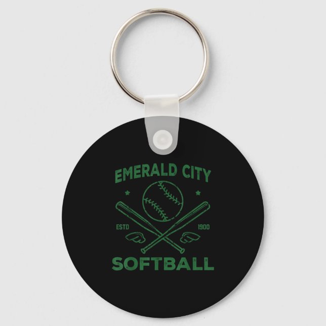 Wizard Of Oz Emerald City Softball Costume Hallowe Key Ring (Front)