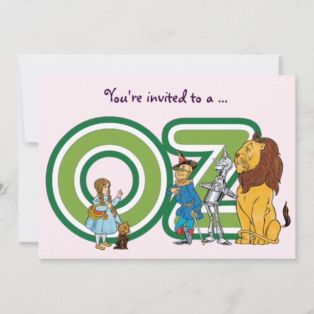 Wizard of Oz Girl Birthday Party Invitation (Front)