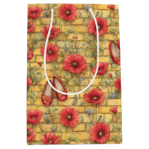 Wizard of Oz Poppies & Slippers Medium Gift Bag
