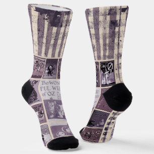 Wizard of Oz Purple Patchwork Socks