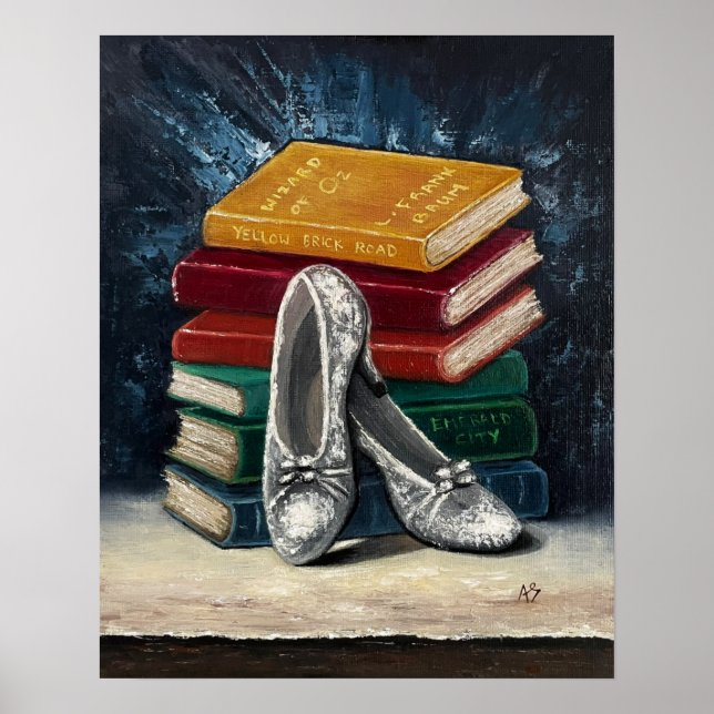 Wizard of Oz Silver Shoes Giclee Print (Front)