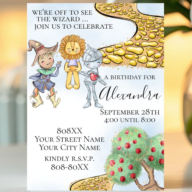 Wizard of Oz Theme Cute Illustrated Story Invitation (Creator Uploaded)