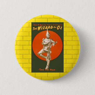 Wizard Of Oz Tin Man - Vintage Musical Theatre 6 Cm Round Badge