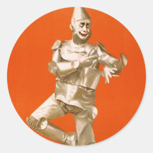 Wizard Of Oz Tin Man - Vintage Musical Theatre Classic Round Sticker