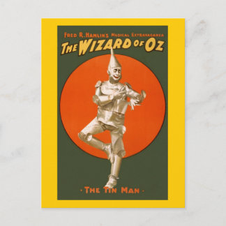 Wizard Of Oz Tin Man - Vintage Musical Theatre Postcard