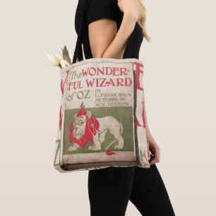 Wizard of Oz Vintage Book Cover Library Tote Bag